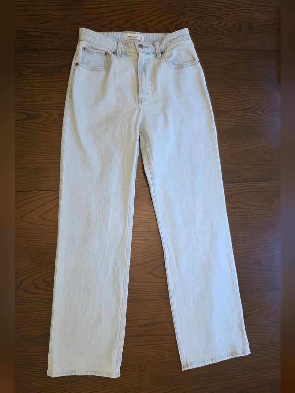 Abercrombie & Fitch light Blue Jeans High-rise Stright-Leg 90's Clean Girl